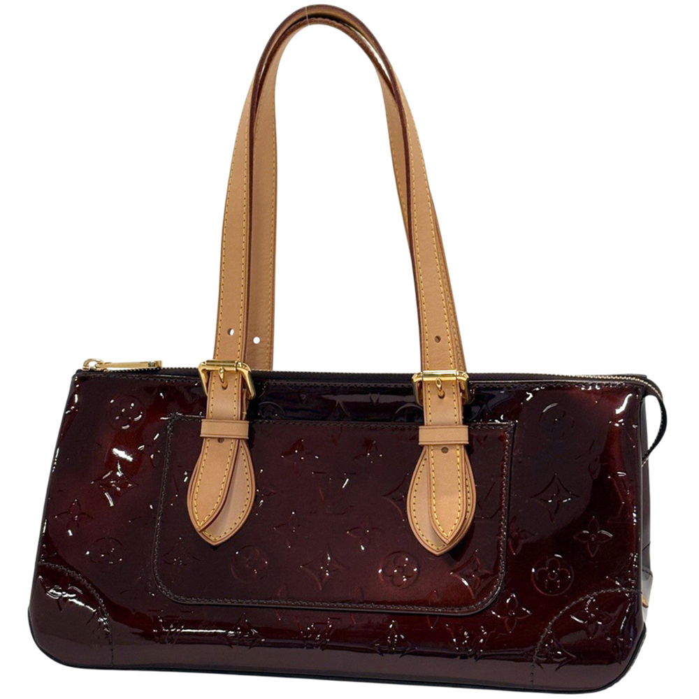 Louis Vuitton Rosewood Avenue Enamel Patent Handbag Monogram Vernis Amarante ...